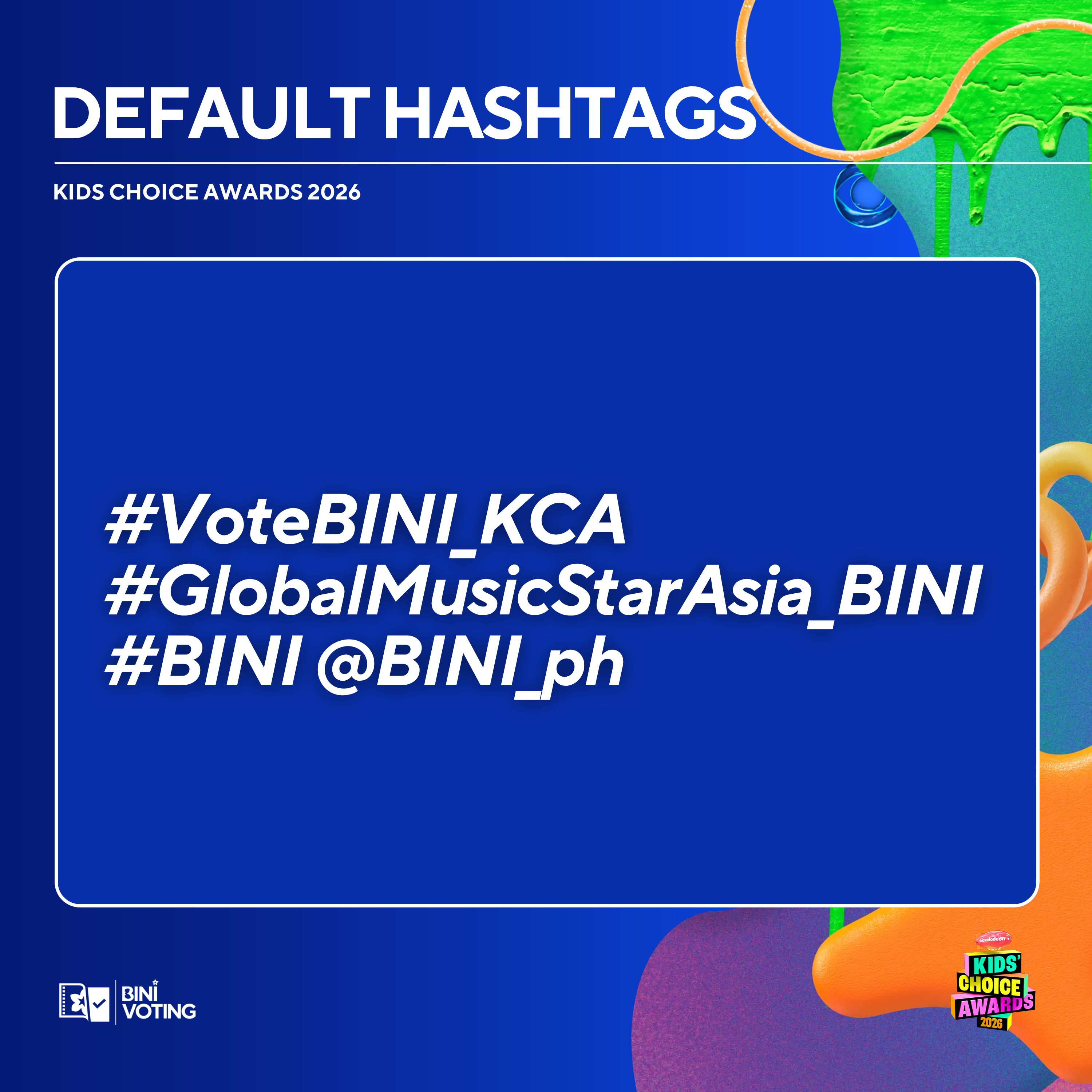Kids’ Choice Awards 2026 voting instructions step 2